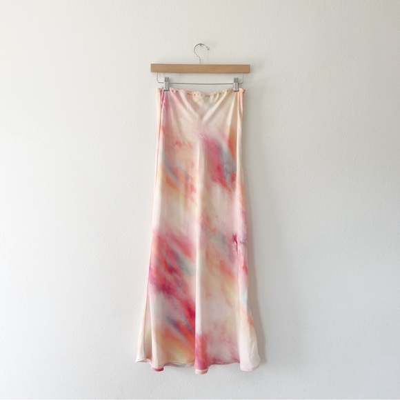 RESA | Rocks Tie Dye Satin Maxi Skirt | M - Picture 2 of 6